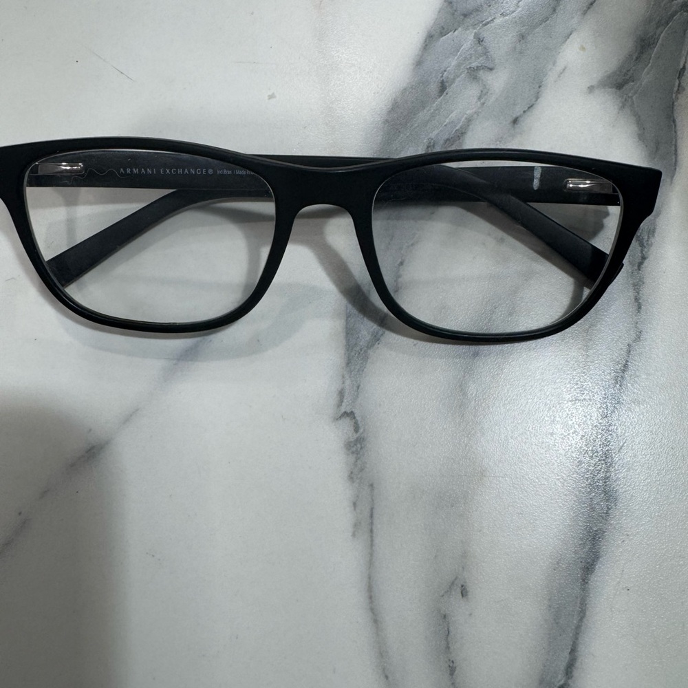 Armani Exchange Matte Black Rectangular Glasses - image 1
